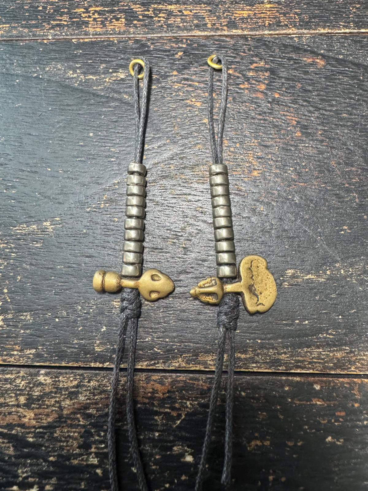 Vintage Tibetan Brass Mala Counter Set | Vajra & Bell Prayer Bead Counter | Bud