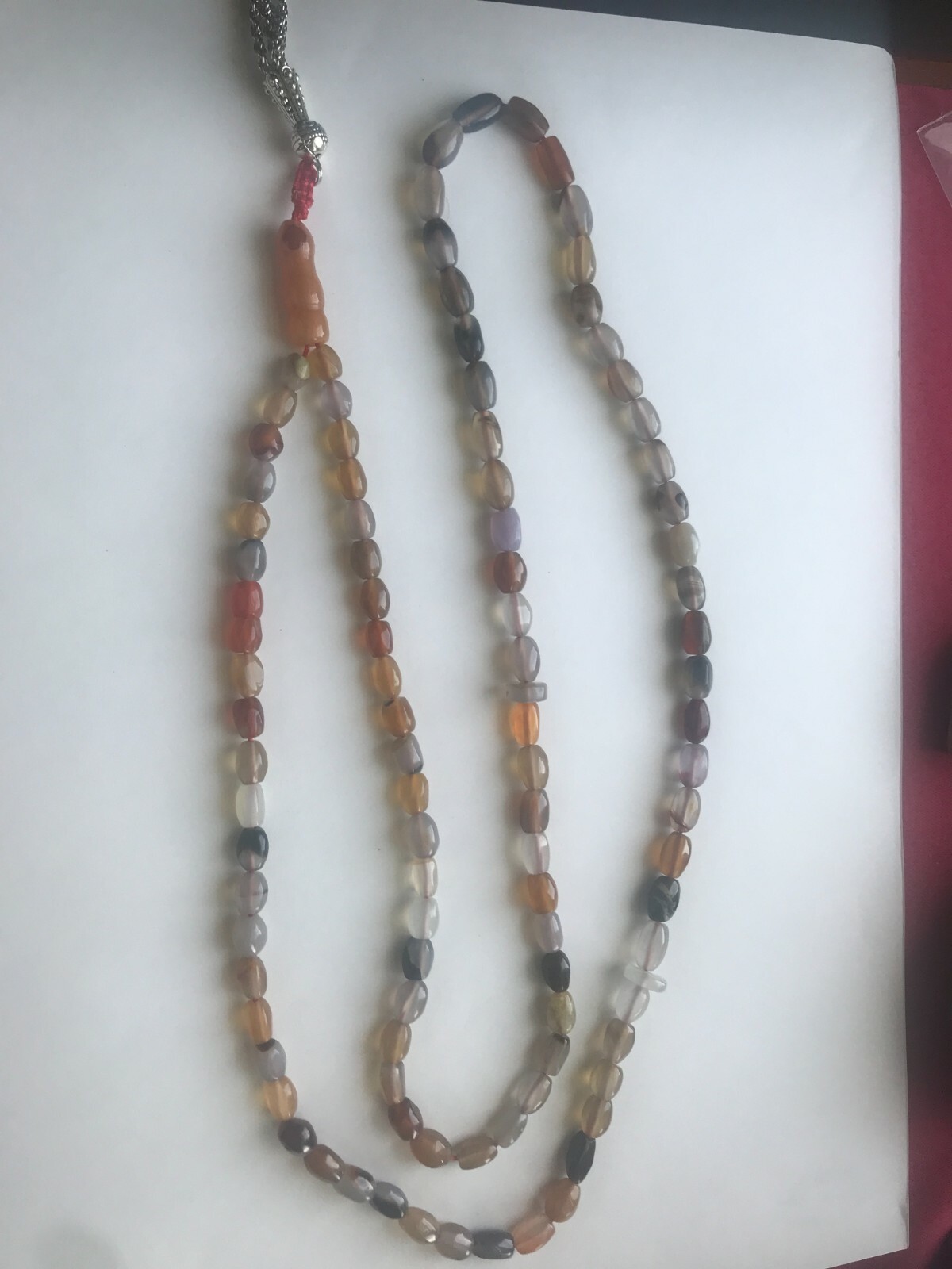 GENUINE OVAL BARREL SOLEYMANI YEMANI ROSARY/TASBIH 99 BEADS 48cm مسبحة التسبيح