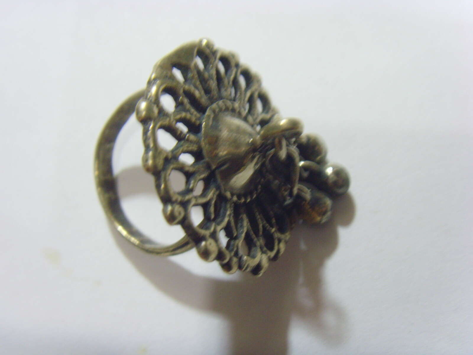 1800s antique nomadic tribal wedding ring size 9.5 central Asia artifact hf1704