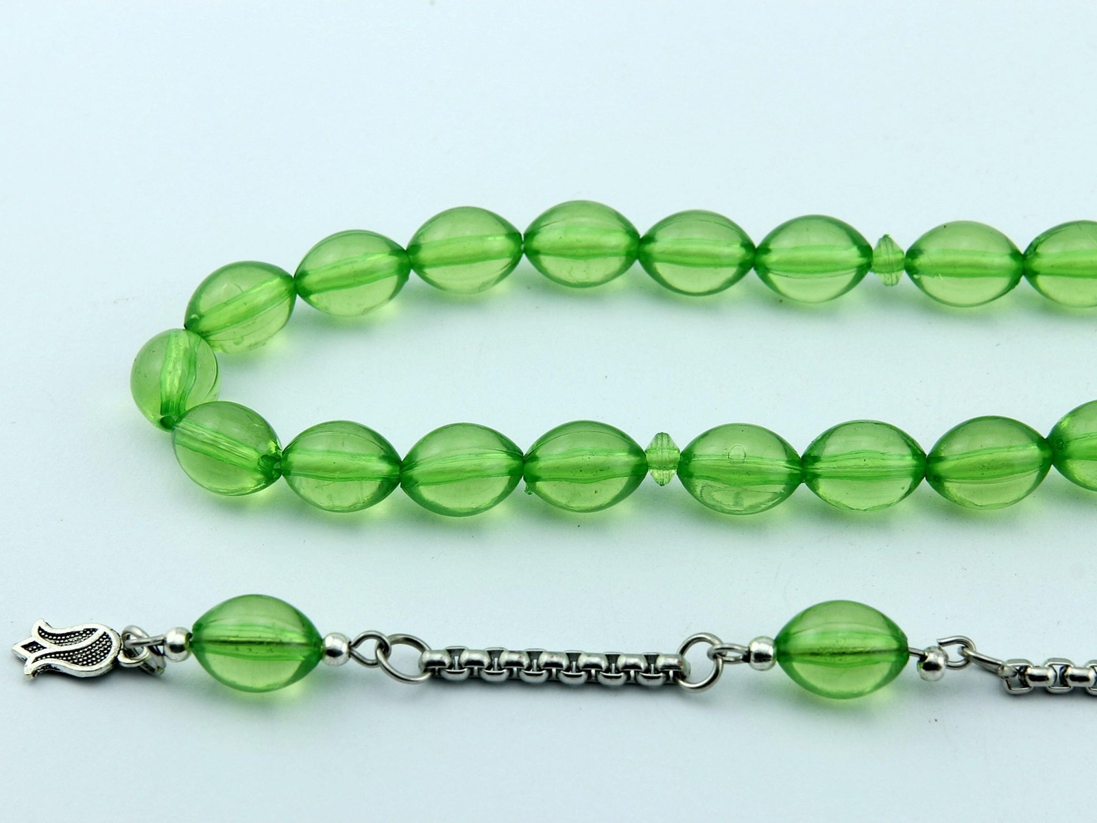 Green color 33 beads Islamic Prayer Beads Misbaha Rosary worry 401058 Tesbih