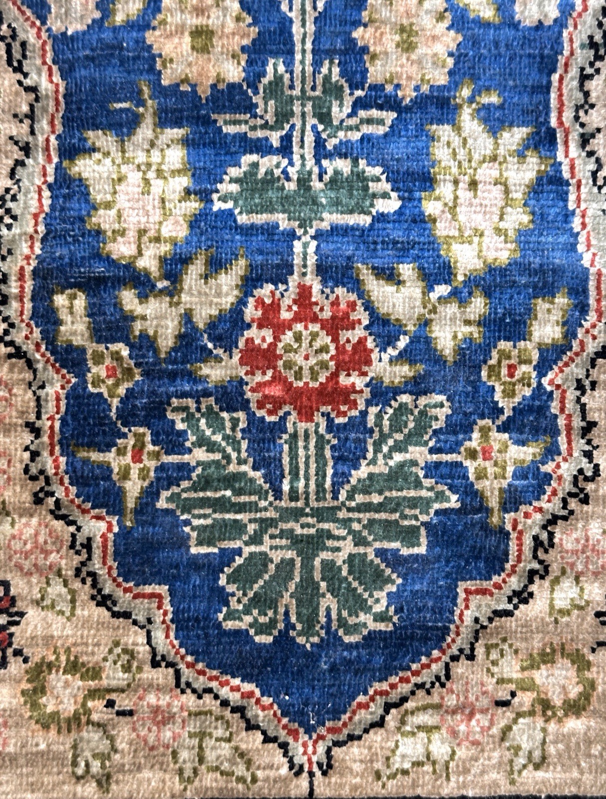 Very Fine Persian Silk Prayer Rug 32 x 20