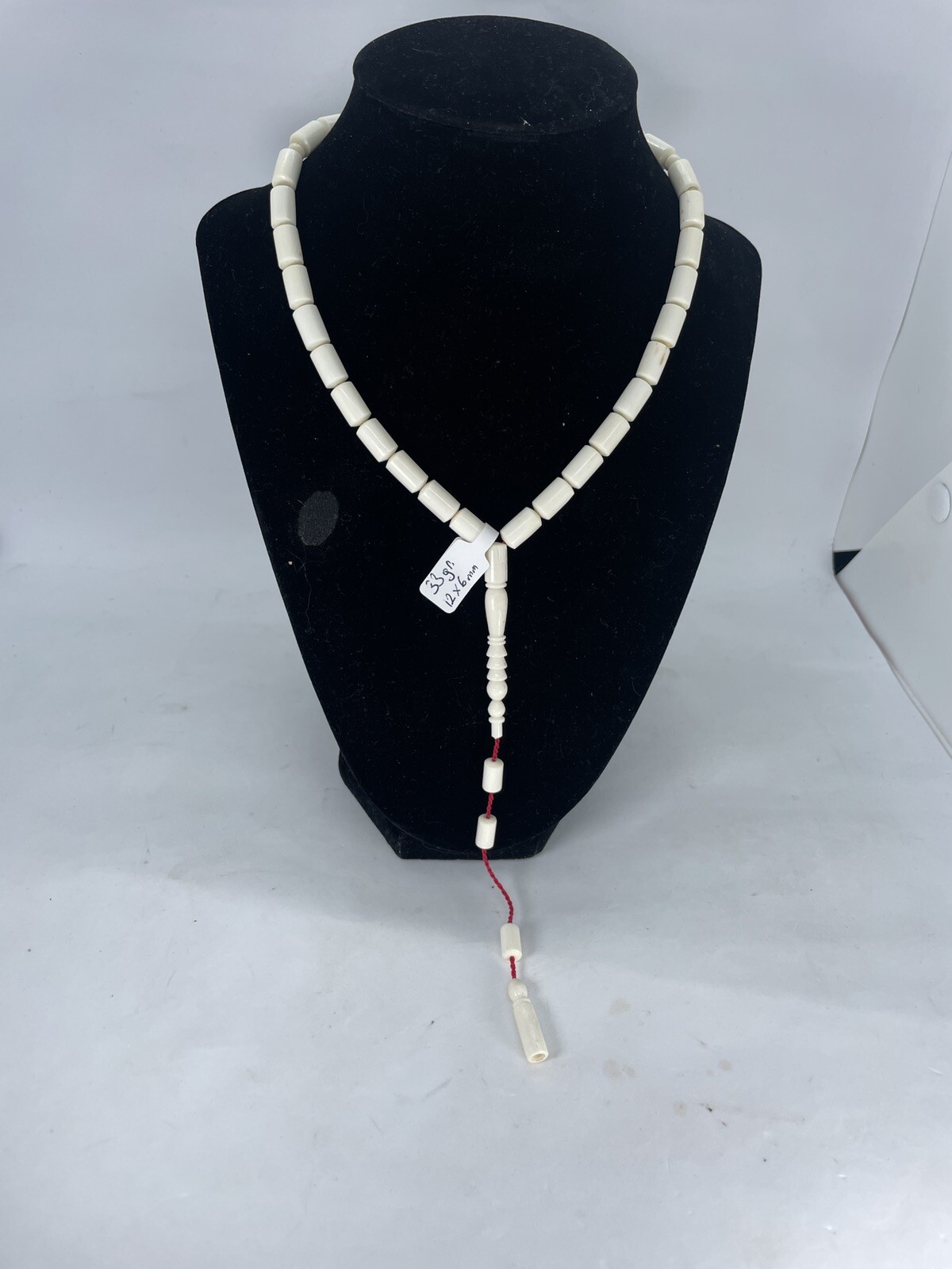 Camel Bone Tasbih, Islamic Prayer 33 beads, Rosary, Tasbeeh 33gr. 6x12mm