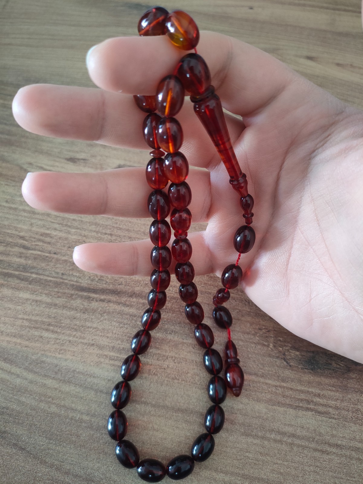 gradient color Collectible Masterwork Amber tasbih 33 Prayer Beads