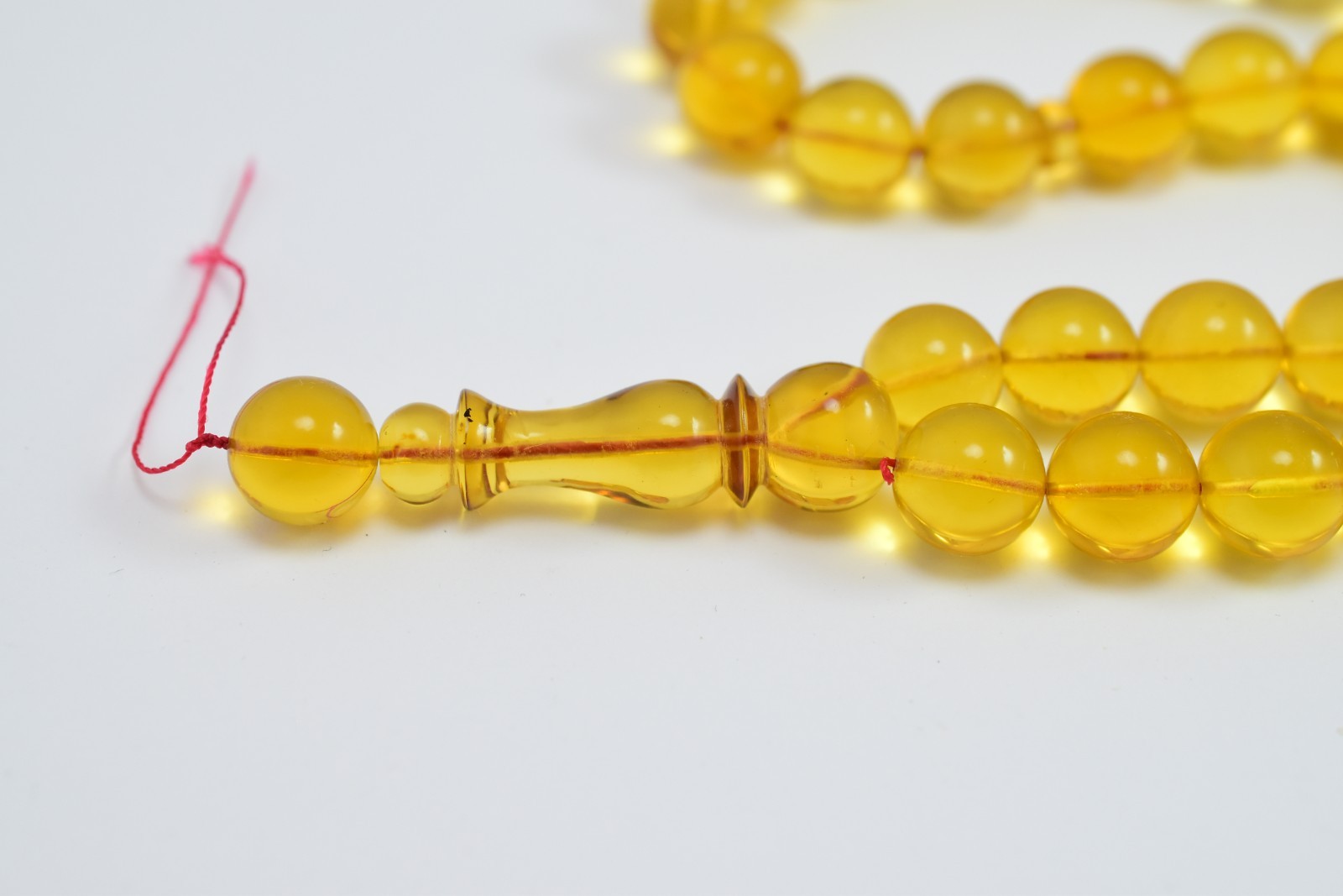 Top Quality Dominican Amber Misbaha Tesbih Rosary Beads 11.69 mm(32.9 g) a541