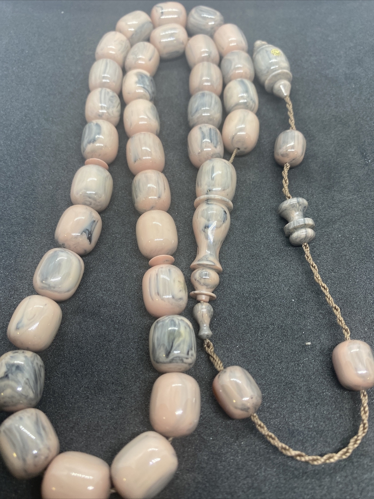 Bakelite amber misbaha tasbih collectible rosary prayer beads Signature Item