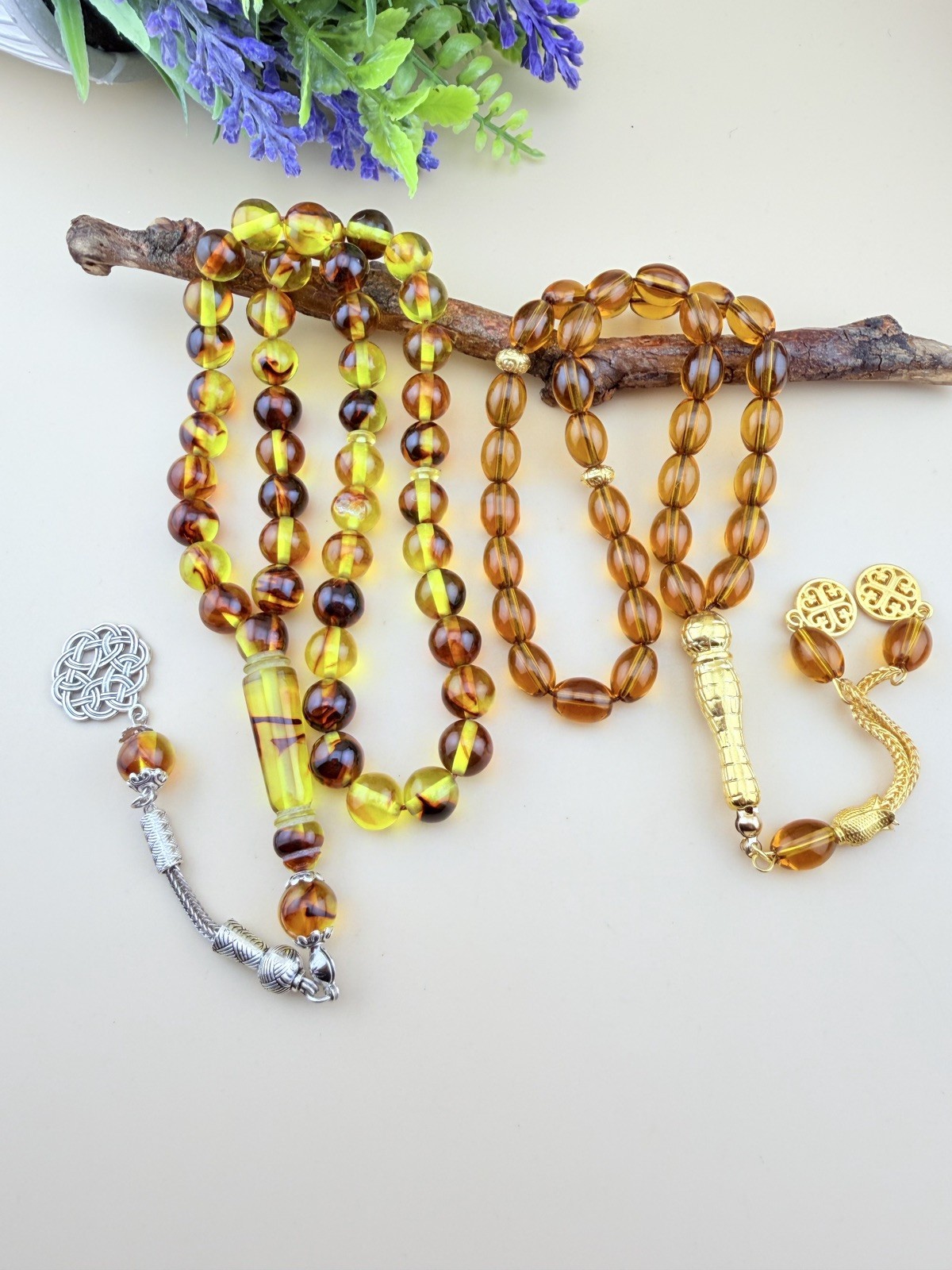 Islamic Prayer Rosary 33 & 45 bead Tasbih Set Of 2 N723 مسباح مسبحة
