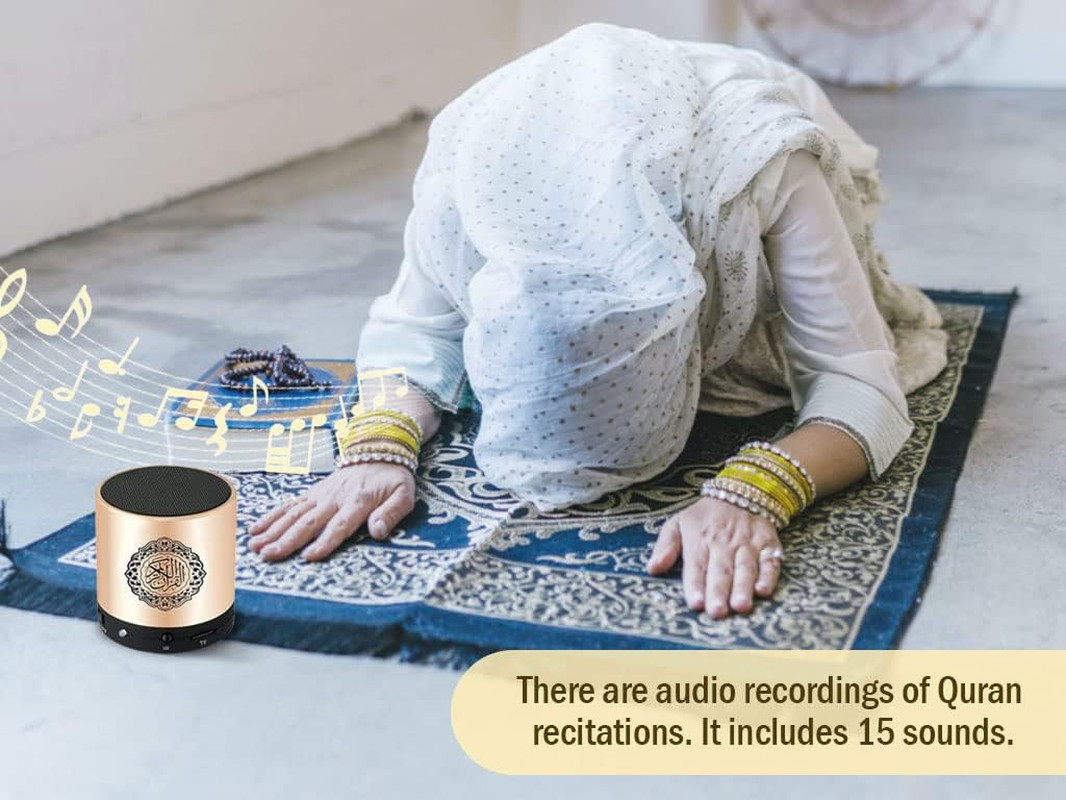 Portable Digital Quran Speaker with Remote Control Over18 Reciters and 15Transla