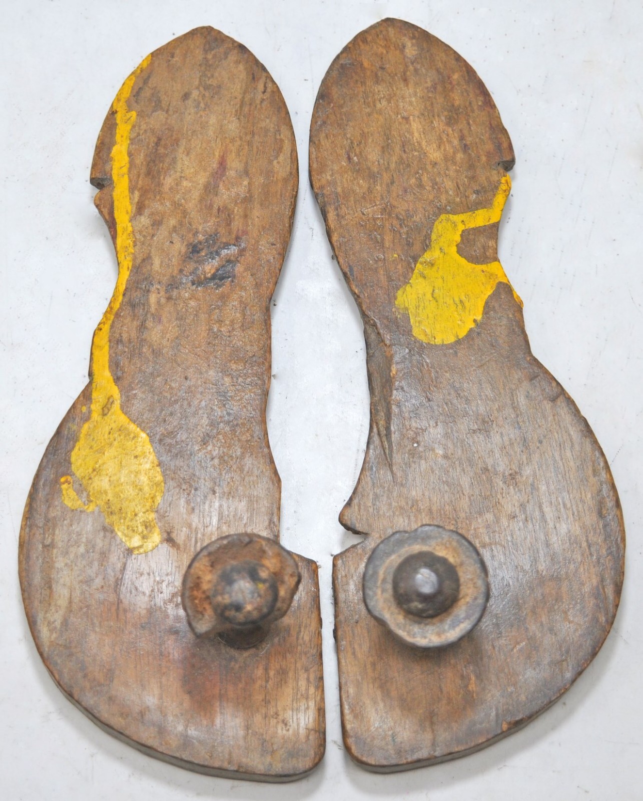 Antique Wooden Priest Holy Man’s Slippers Original Old Hand Crafted