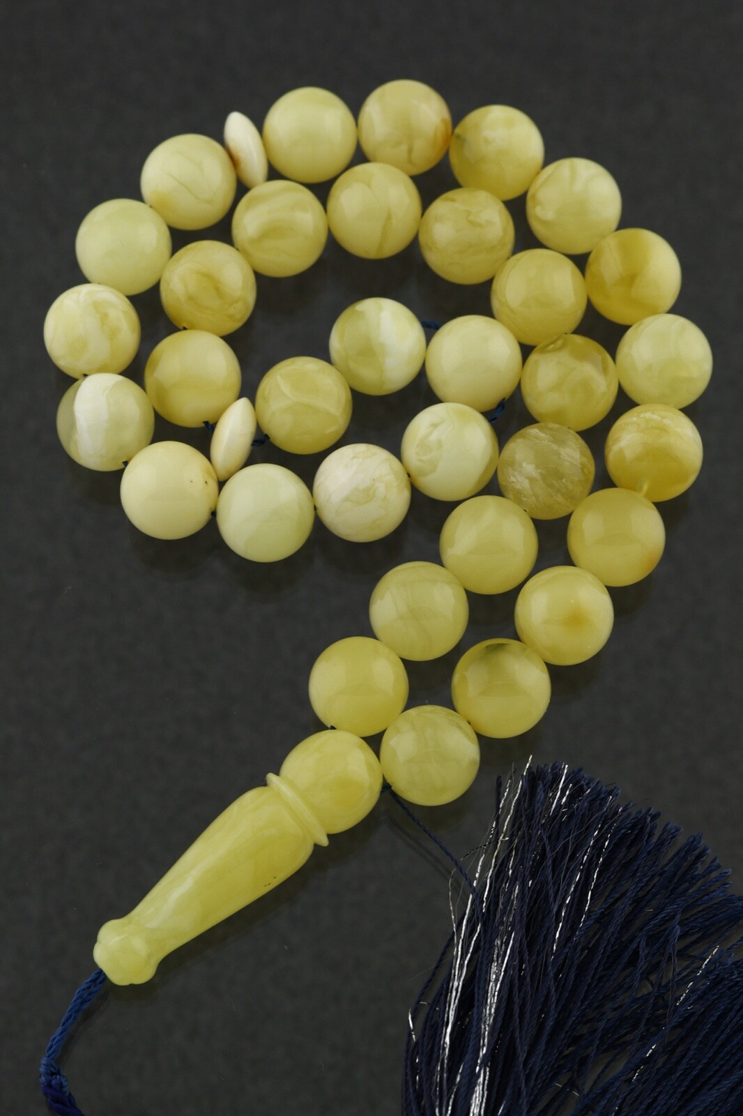 Islamic 33 Round Prayer Beads 11mm Genuine BALTIC AMBER TASBIH 38.9g 220120-2