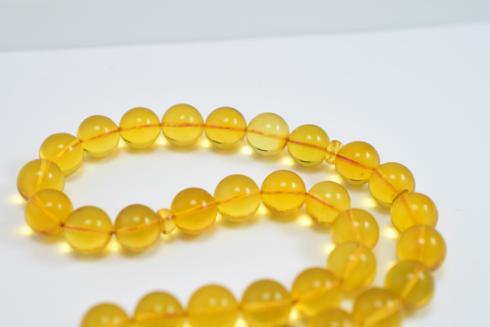 Top Quality Dominican Amber Misbaha Tesbih Rosary Beads 11.69 mm(32.9 g) a541