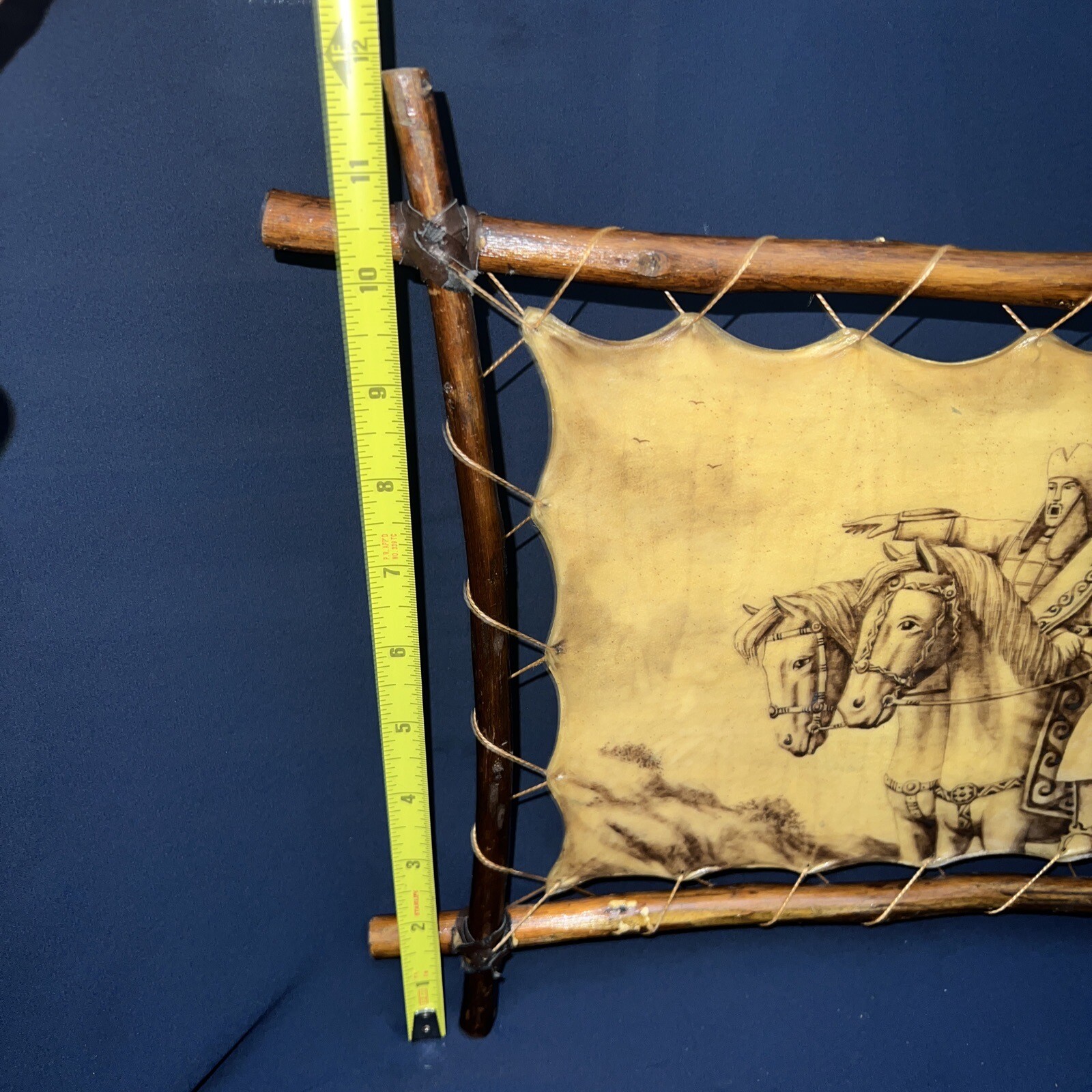 Islamic art on leather Signed