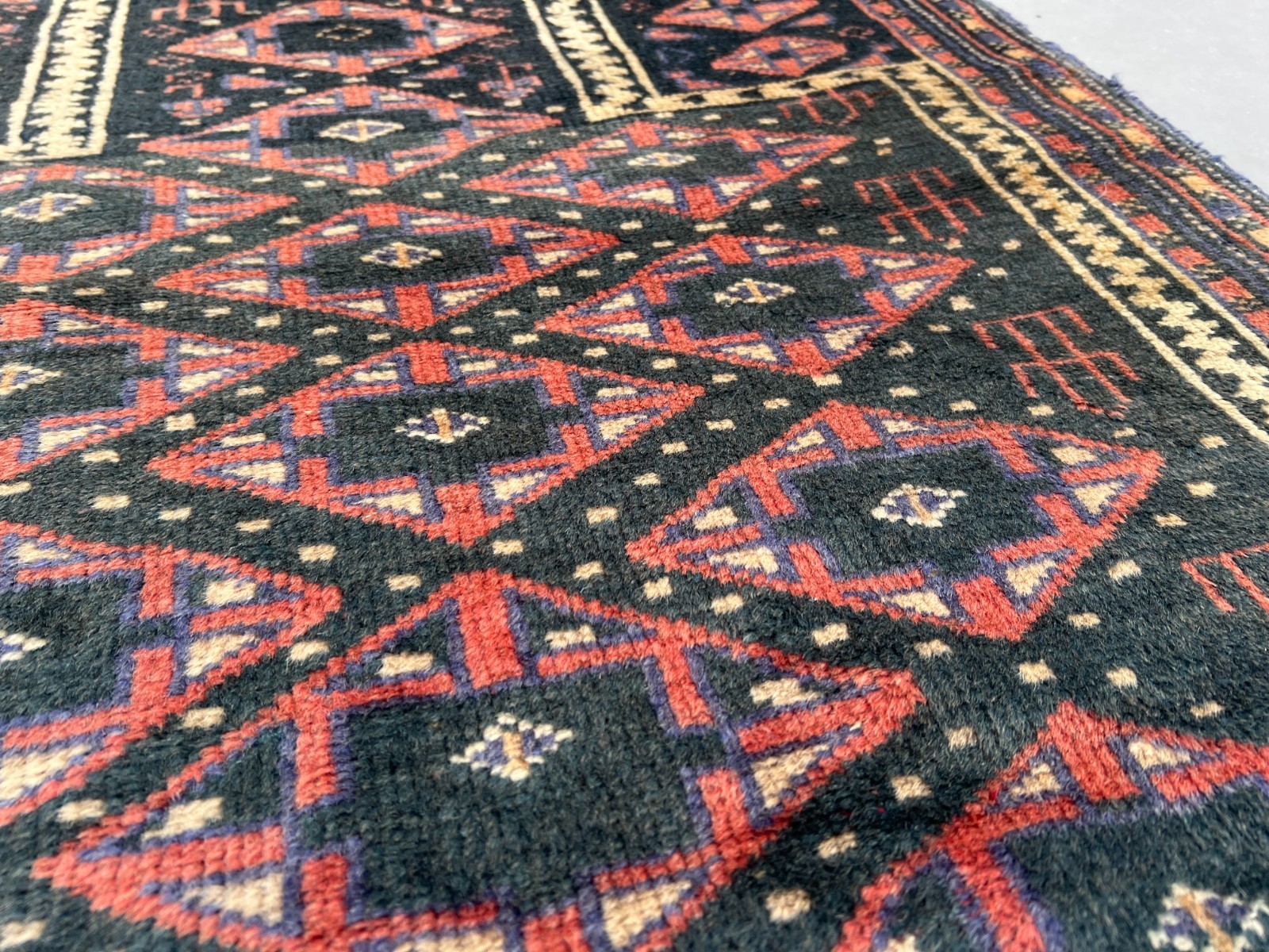 Black 3×5 Caucasian Turkish Prayer Rug Antique Tribal Afghan Hand Knotted 2×5
