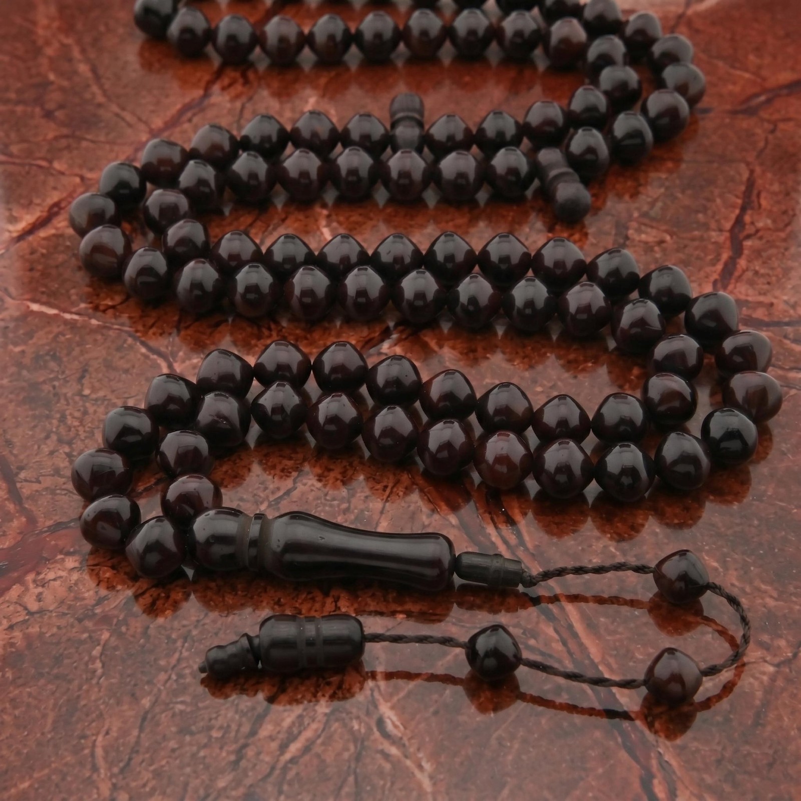 Handcrafted Kuka Wood 99 Beads Tasbih, Misbaha, Islamic Prayer Beads 201452