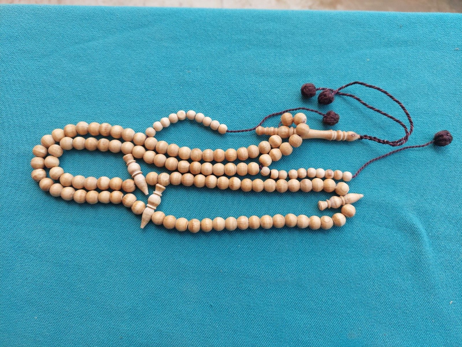 Sandal wood 100 beads Rosary 8mm Beads Handmade Misbaha Islamic