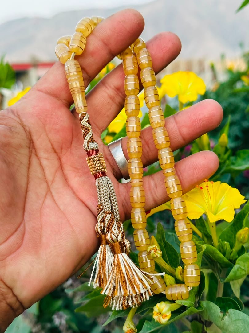 Vintage Bakelite Style Sunduolos Muslim Prayer Beads Tasbih 34g Handmade