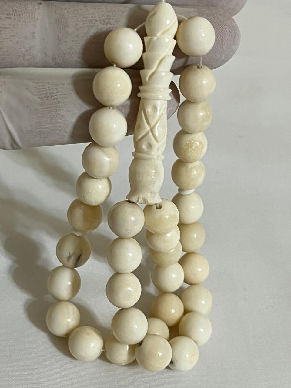 Camel Bone Rosary 33 beads Rare Crafted سبحة عظم جمل مطرانية محروف خراطة نوادر