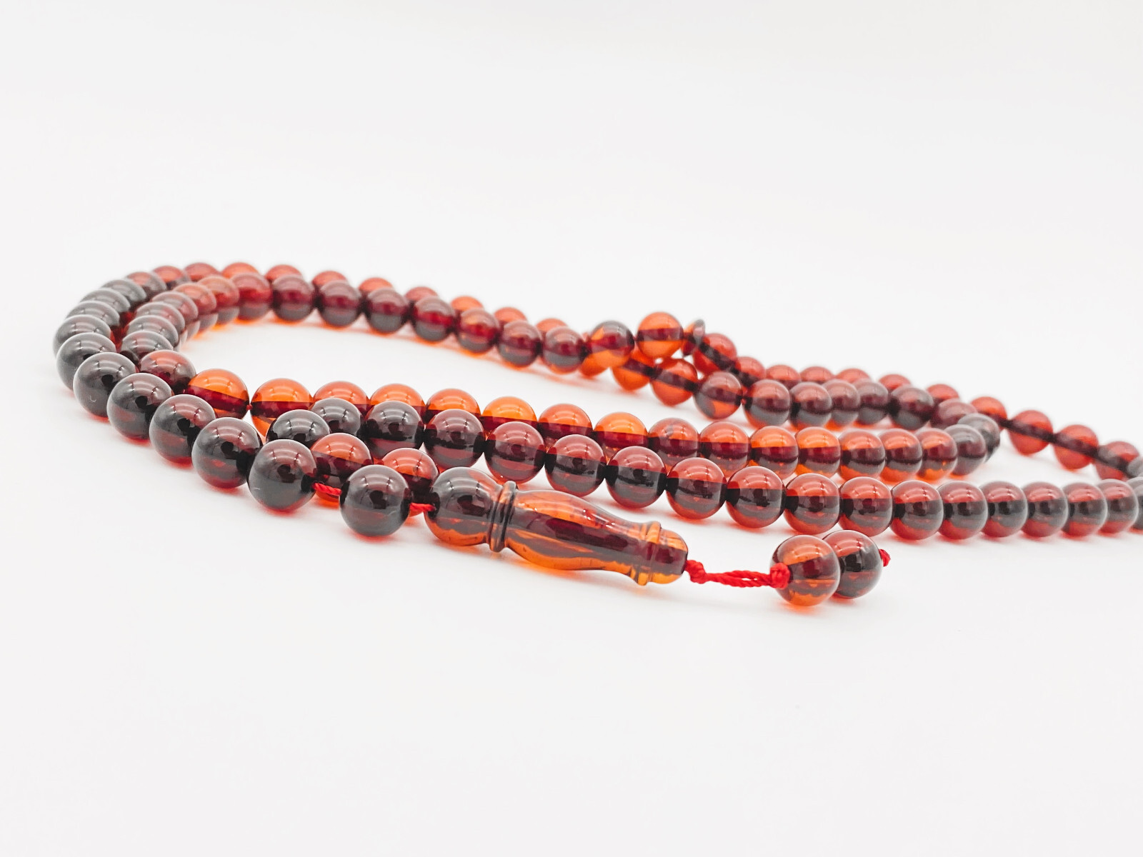 Baltic Amber 8mmx99 Islamic rosary beads Cherry color 29,6g