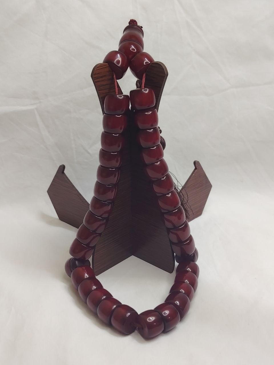Vintage 33 Beads Islamic Prayer Misbaha Afghan Style Faturan Color 110g Tasbeh