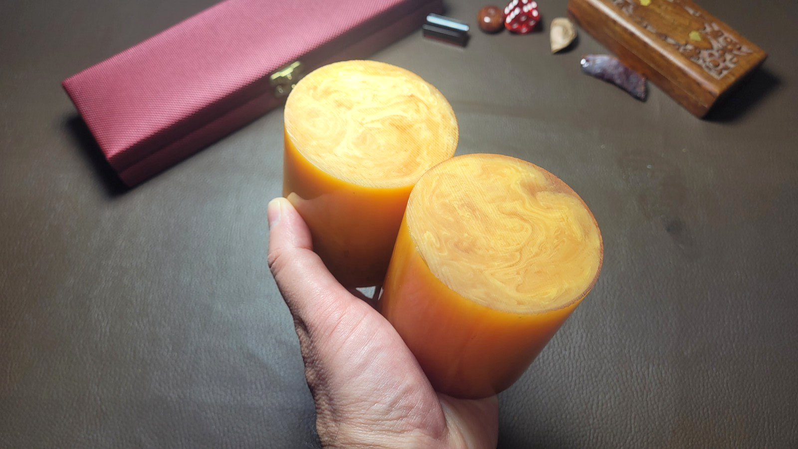 Genuine Amber Bakelite rods, catalin block for making prayer beads tasbih misbah