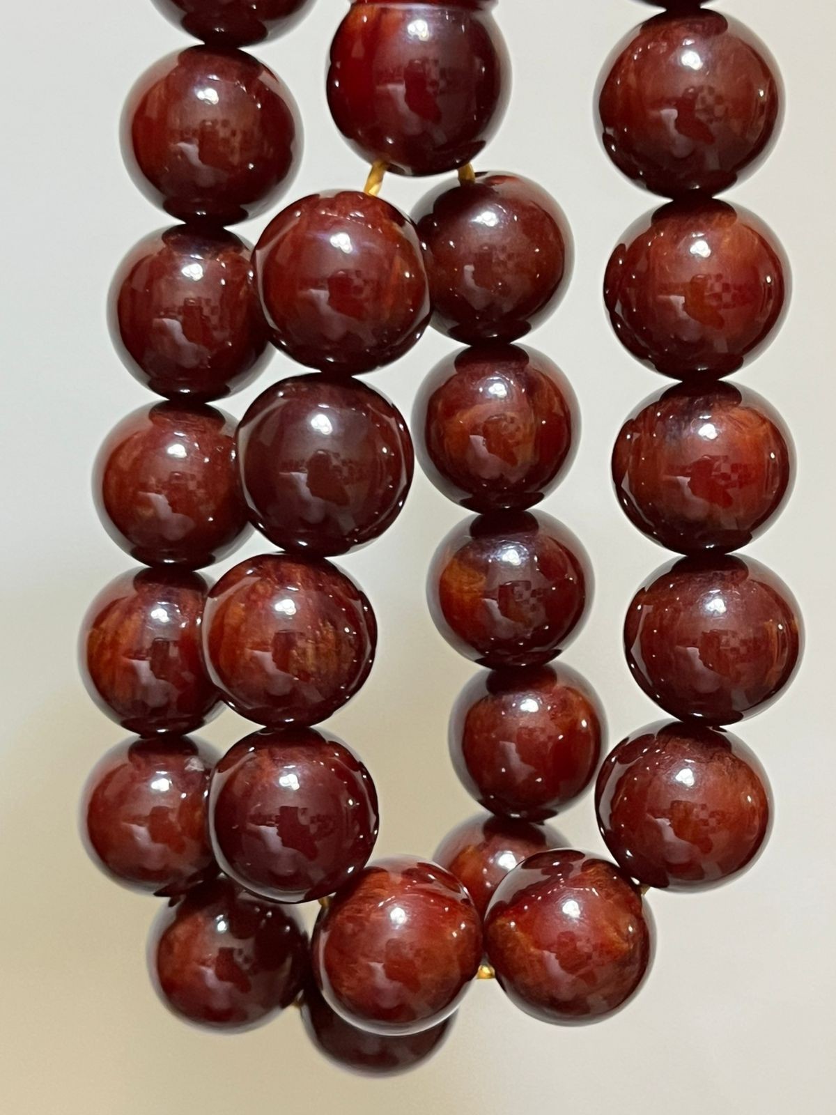 Antique Germany Cherry Amber Rosary 33 مسكي الماني انتيك مشروط أصل عقود