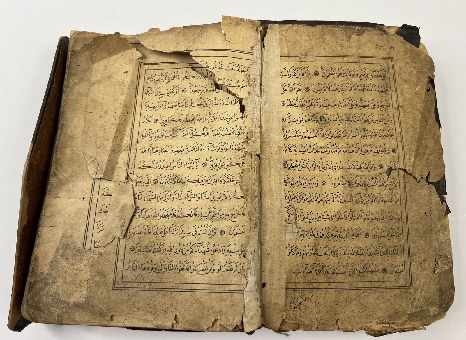 Antique Rare QURAN-Late 1800 or 1900 Printed Calligraphed With Leather Cover