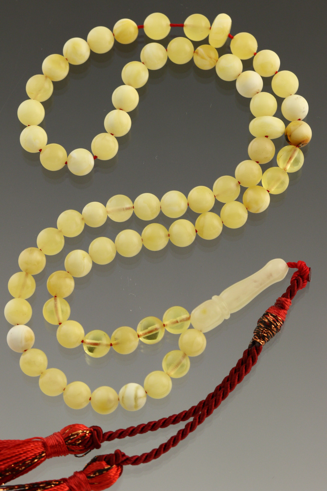 Islamic 66 Round Prayer Beads 6mm Genuine BALTIC AMBER TASBIH 10.1g 180711-9