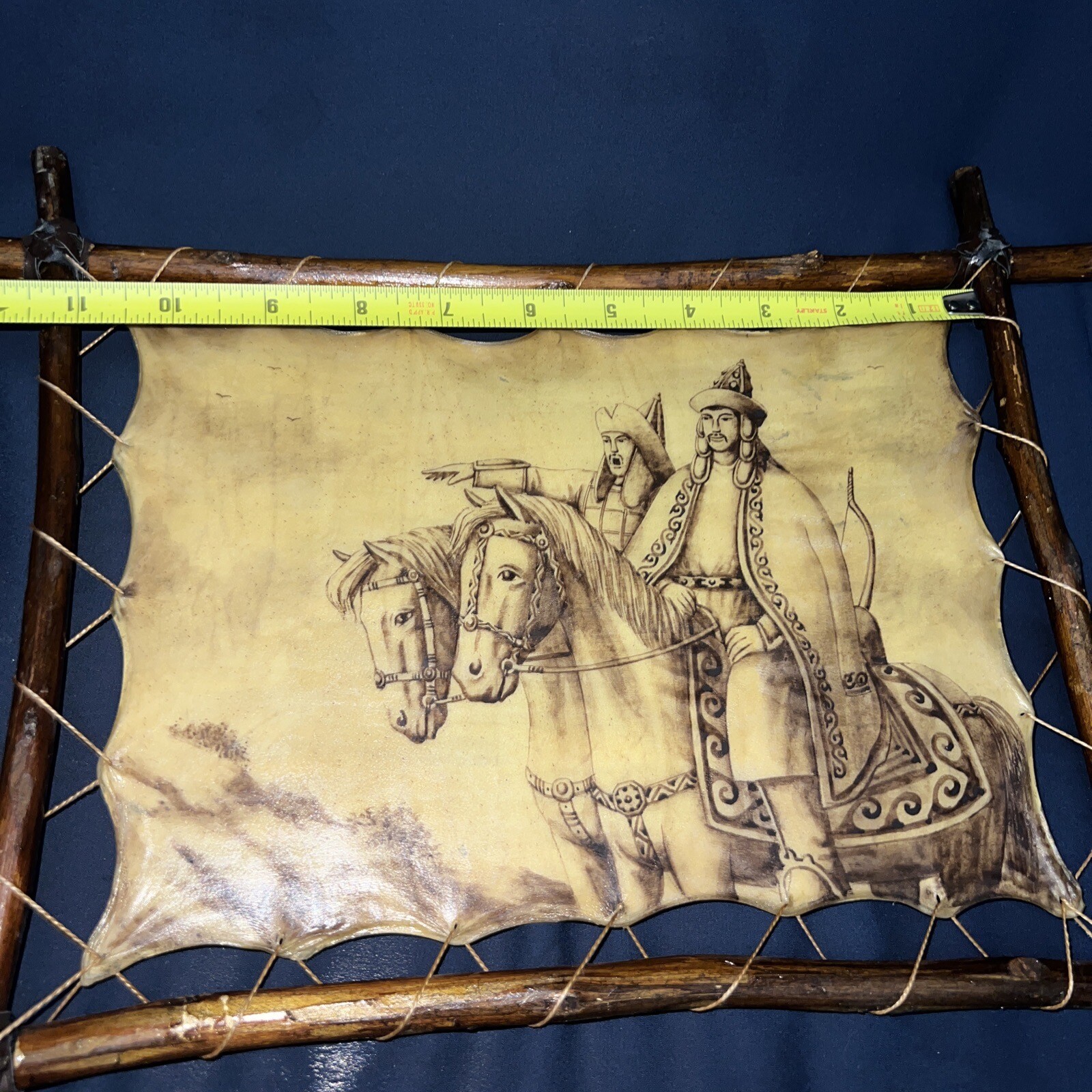 Islamic art on leather Signed