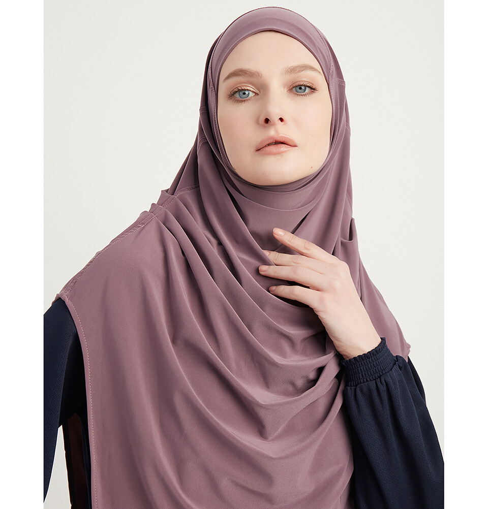 Modefa Premium One Piece Instant Easy Islamic Muslim Long Hijab – Lilac