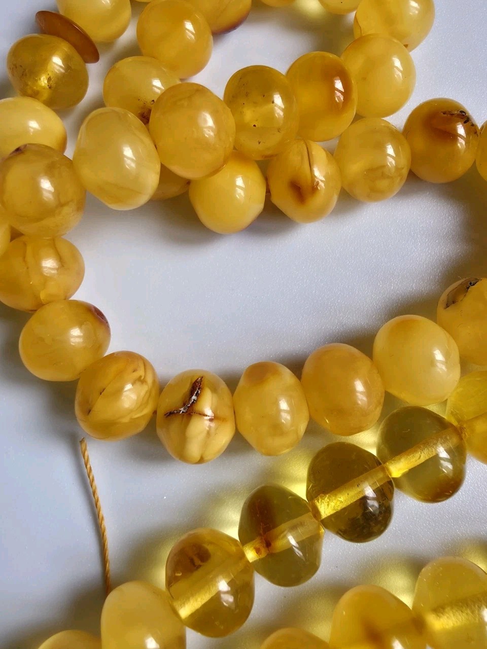 Original Amber Islamic Prayer 33 Rosary Beads 51g Butterscotch Egg Yolk