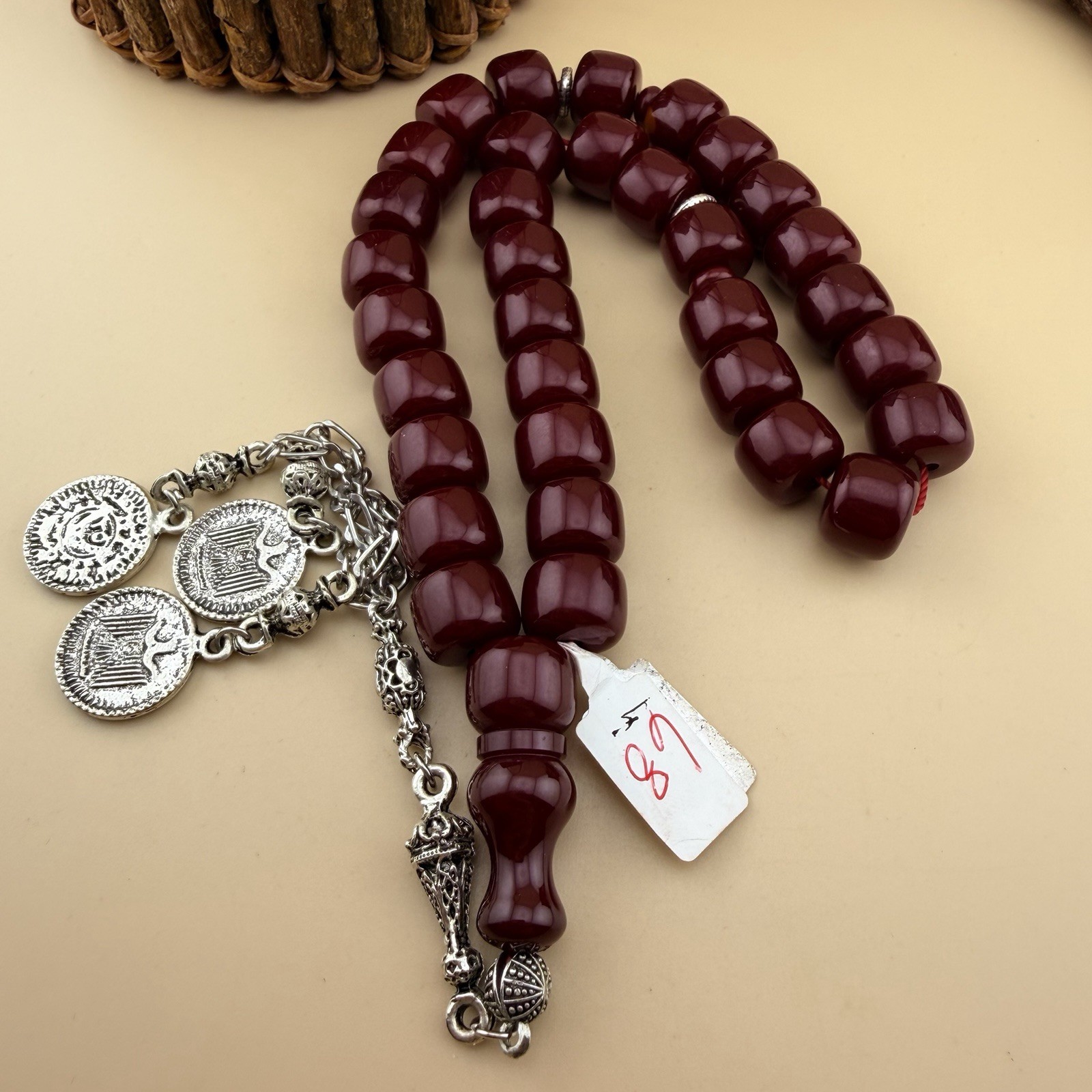 Vintage Collectible Faturan Islamic 33 Bead Tasbih مسبحة مسباح فاتوران N68