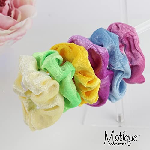 Velvet Solid Scrunchies – Set of 2-Navy Navy Blue