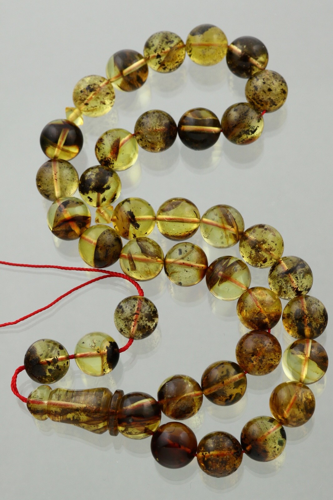 Islamic 33 Round Shape Prayer Beads Genuine BALTIC AMBER TASBIH 36.5g 220224-10