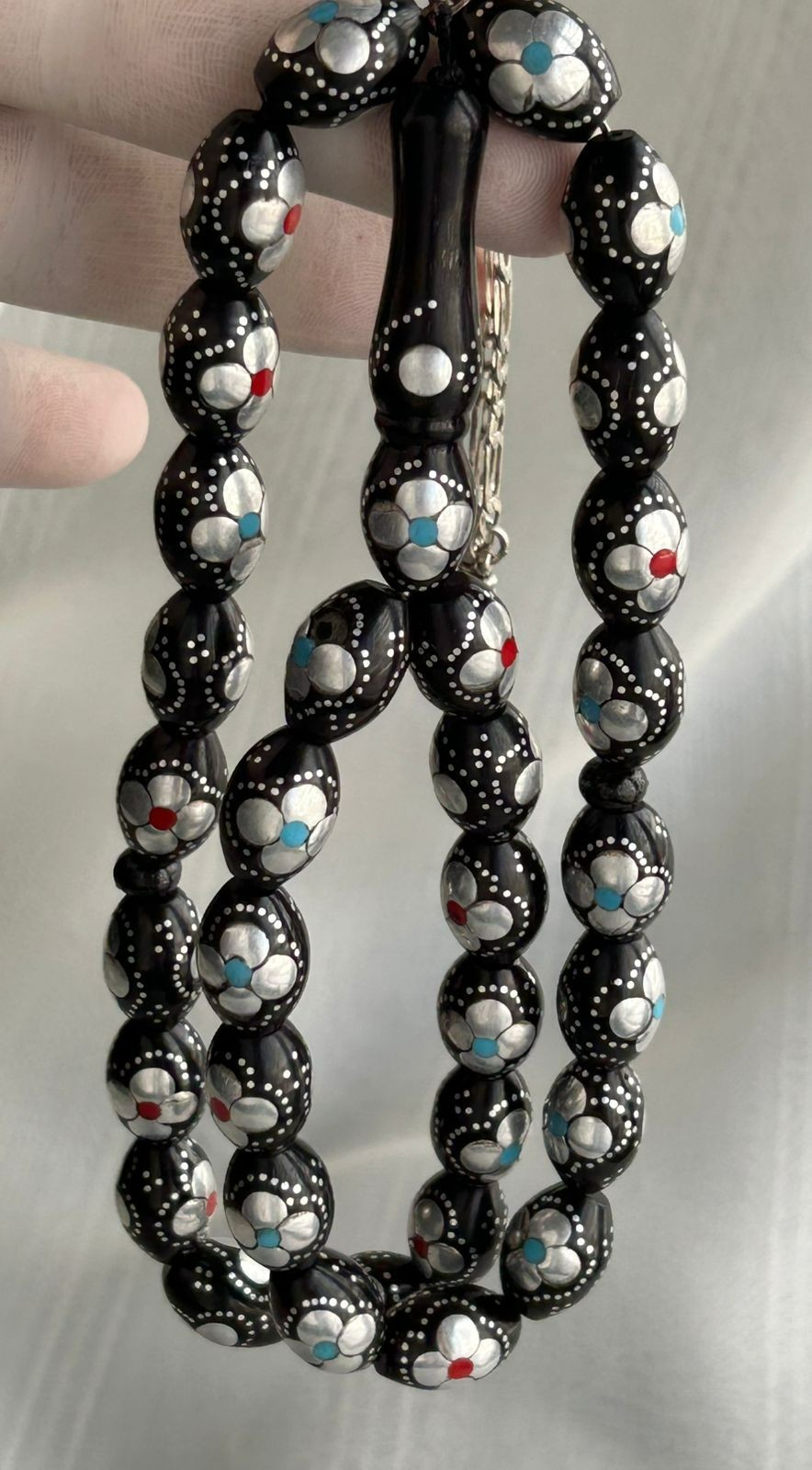 Ventage Natural Kuka Narjeen Rosary 33 سبحة نرجين انتيك طبيعي تنزيل فضة
