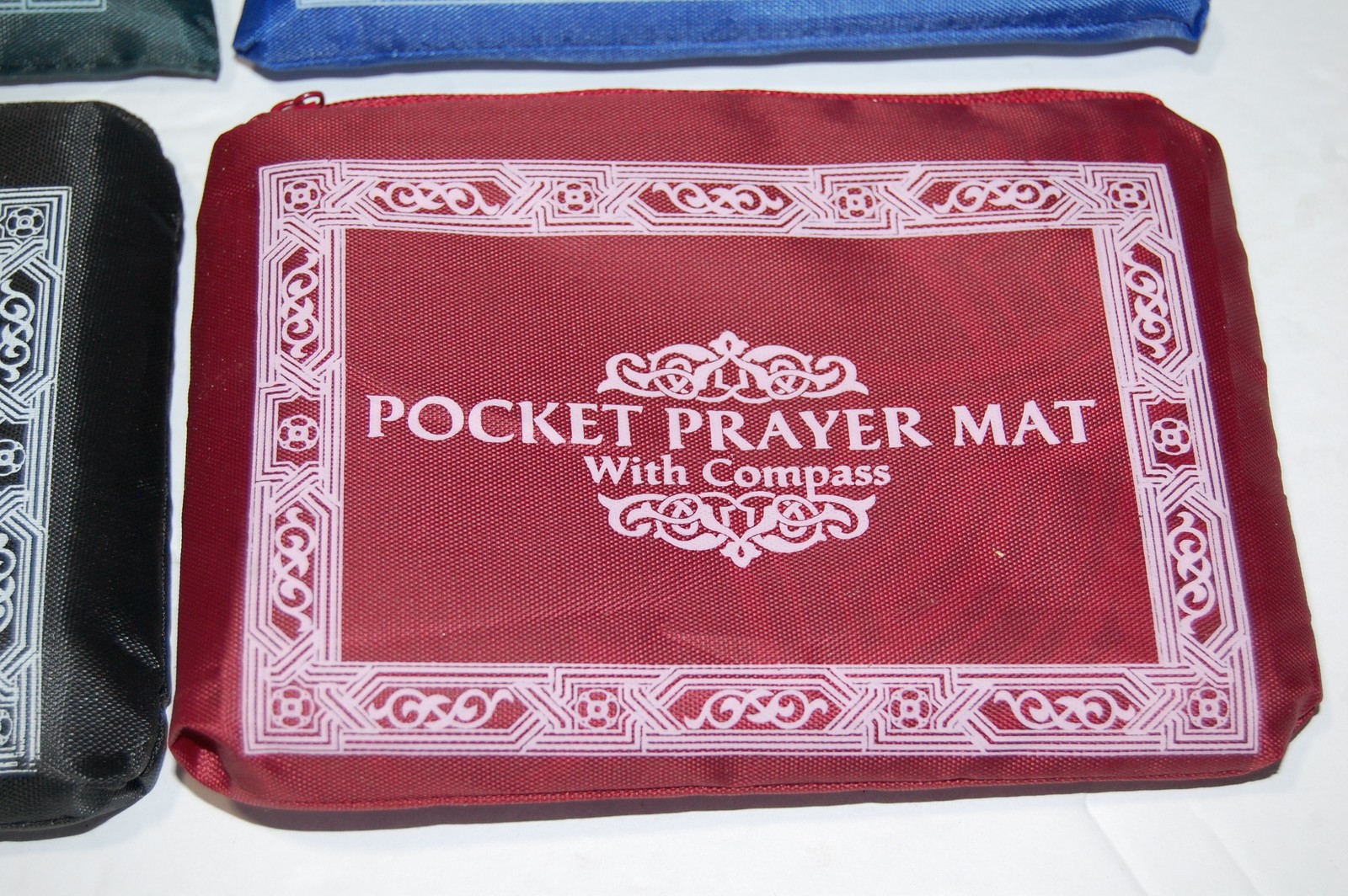 4-Pack Pocket Prayer Mat with Compass Travel Portable Islam Salat Rug Qibla