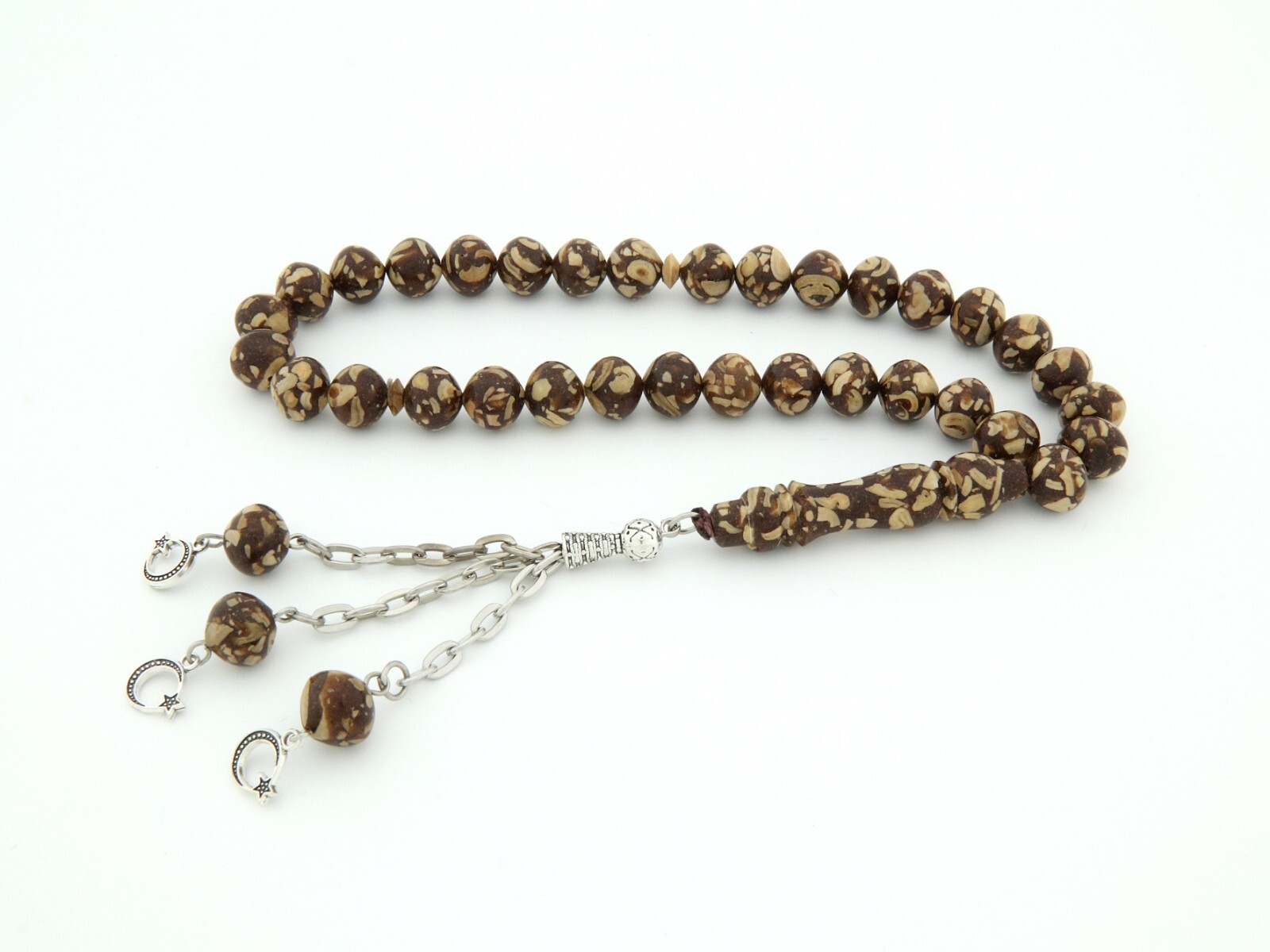 Natural Coffee bean 33 beads Islamic Prayer Beads Misbaha Tesbih Gift 241001