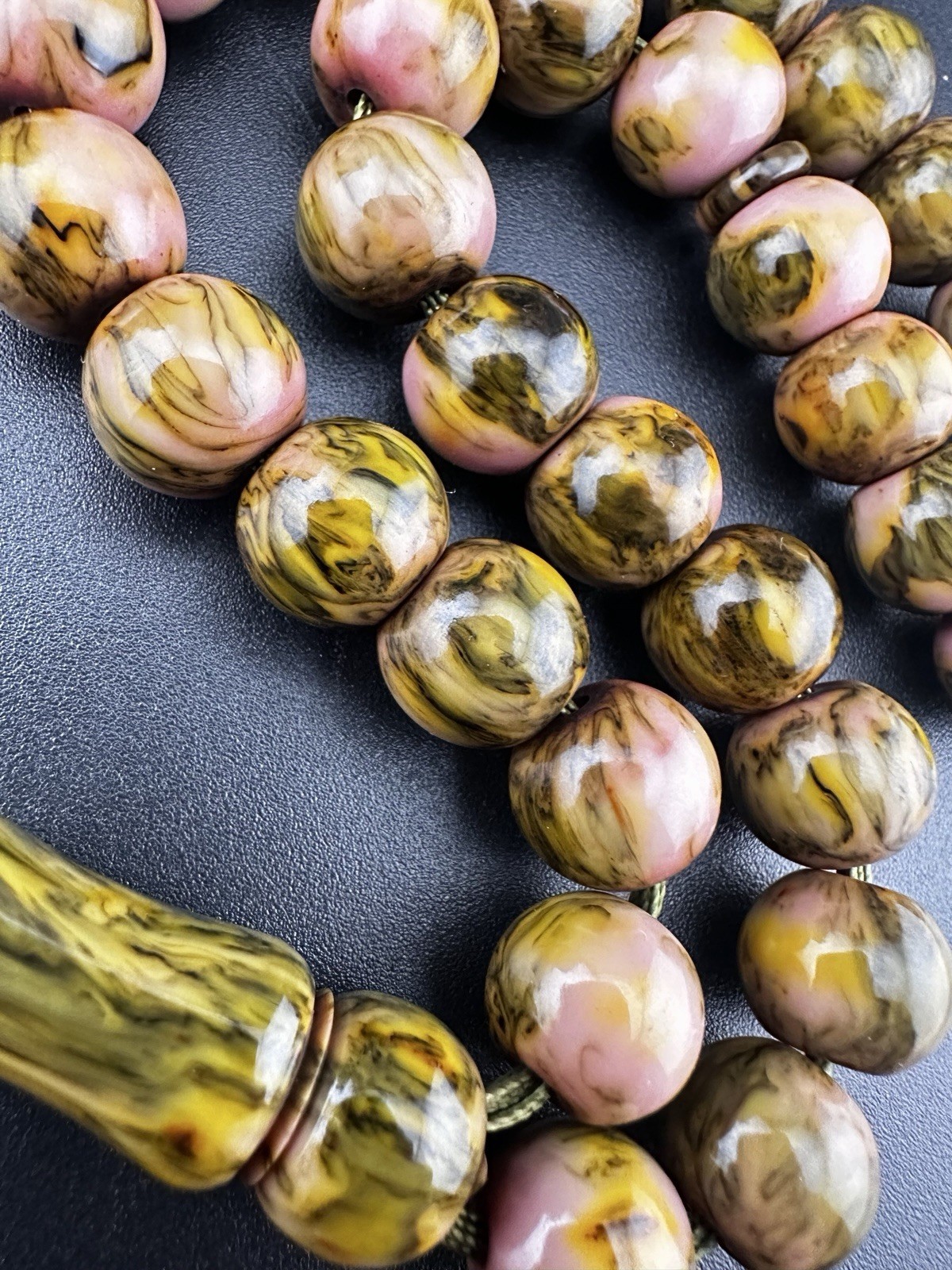 Meski Amber Rosary Islamic Prayer 33 Beads Tisbah, Gift مسباح مسبحة مسكيي