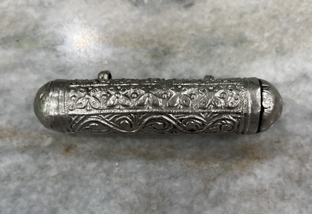 Afghani Cylindrical Amulet Prayer Box/Scroll Holder Pendant