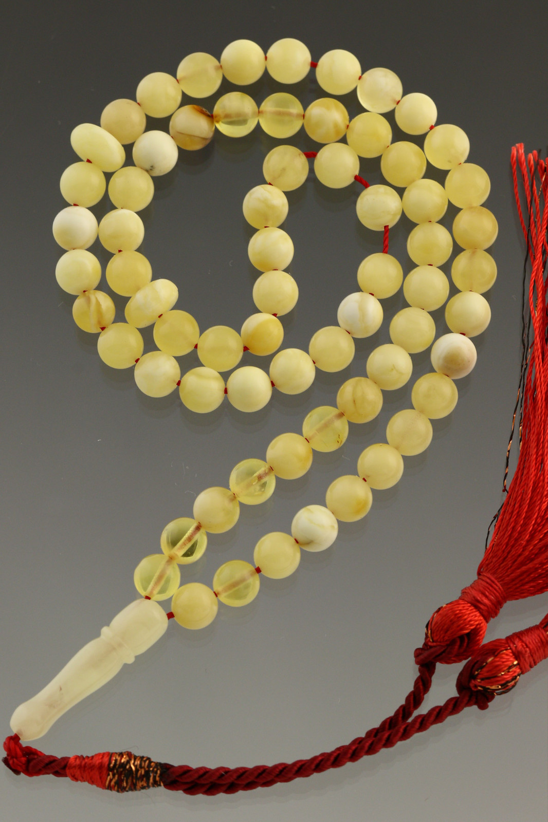 Islamic 66 Round Prayer Beads 6mm Genuine BALTIC AMBER TASBIH 10.1g 180711-9
