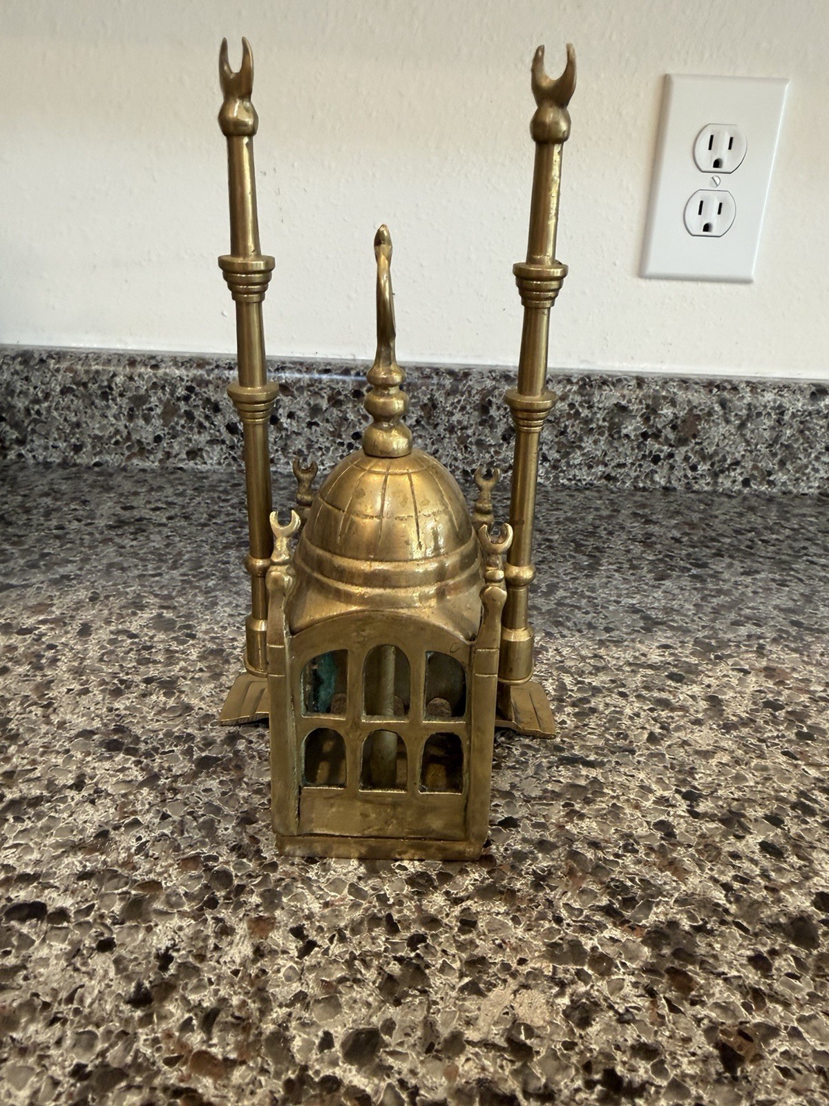 vintage brass replica of an Islamic mosque