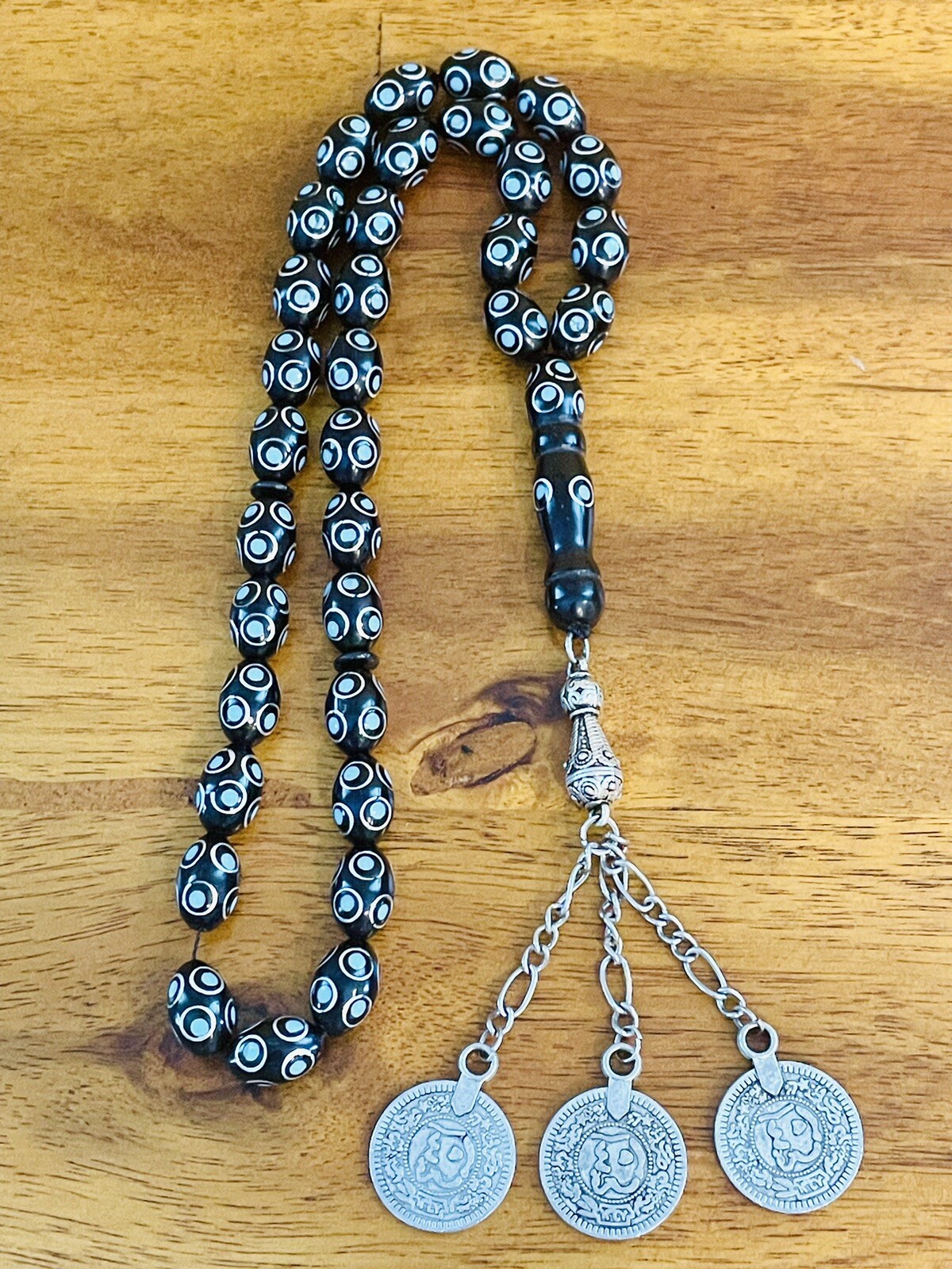 100% Natural Handmade Kuka نارجين 33 Beads Misbaha Prayer Beads Rosary Tasbeeh