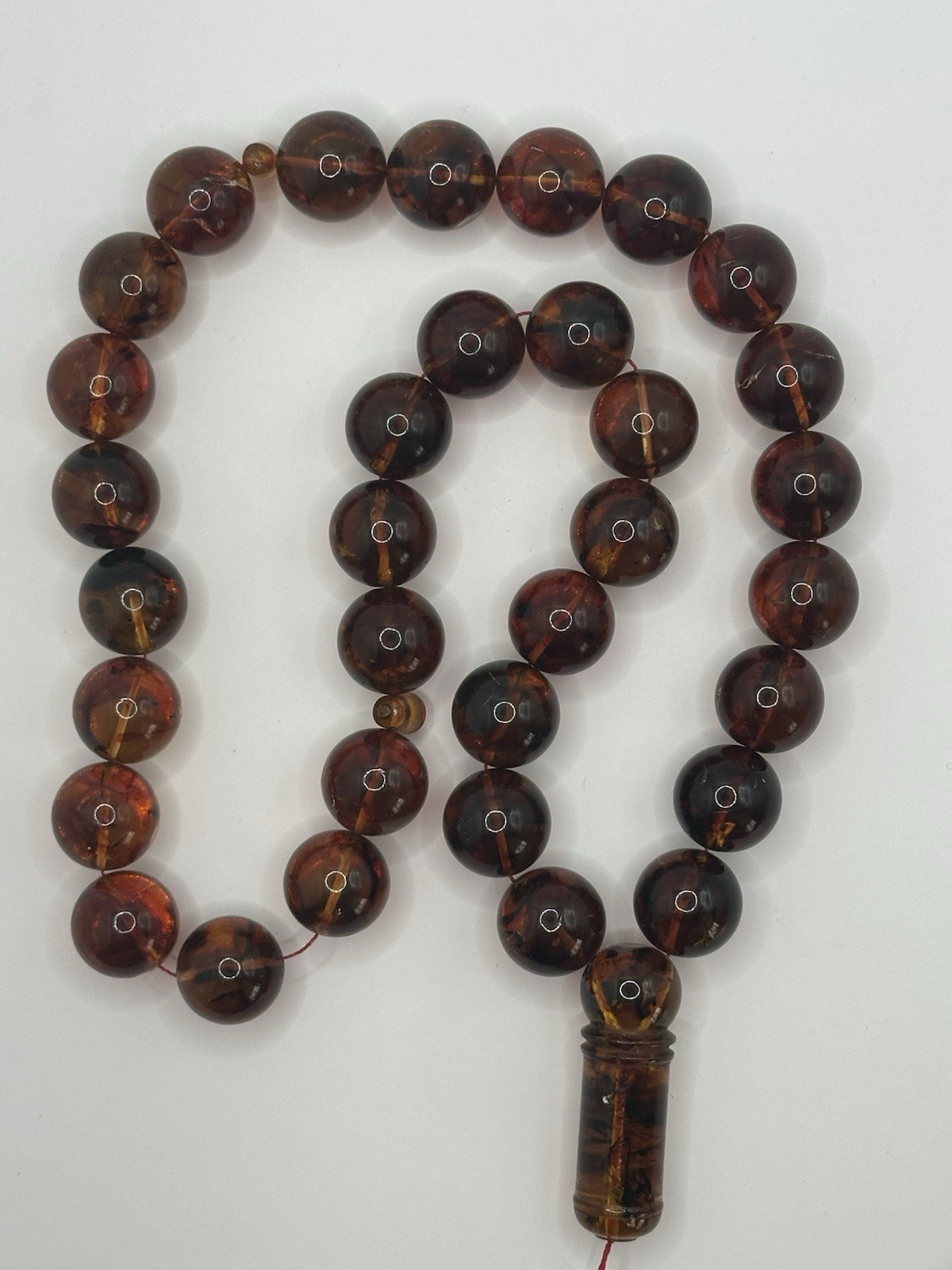 CARIBBEAN AMBER pressing Rosary KAHRAMAN MISBAH TASBIH 112,8 gr 18 Mm 33 beads