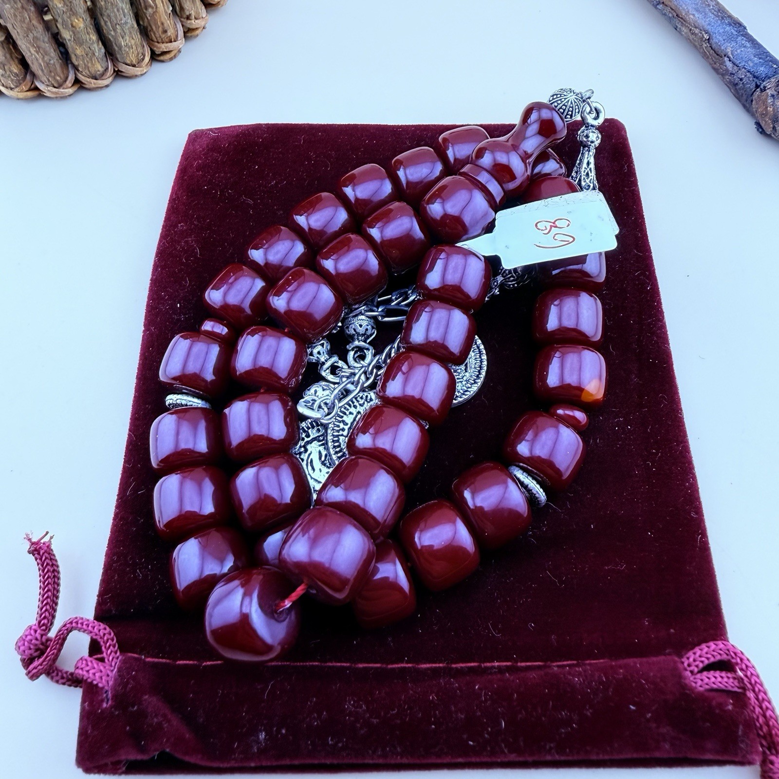 Vintage Collectible Faturan Islamic 33 Bead Tasbih مسبحة مسباح فاتوران N68
