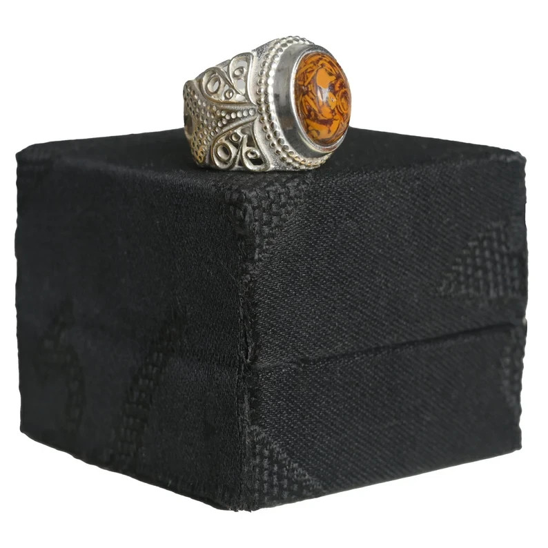 Certified Kaaba Stone Ring | Sacred Mecca Heritage Art | Premium Islamic Ring