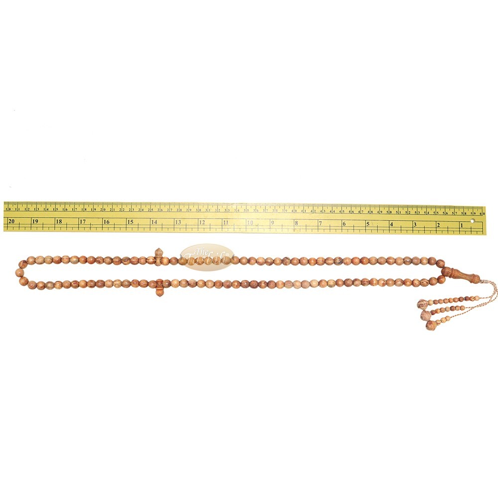 Natural Scent Muslim Dhikr 99ct Pine Pitch Wood Prayer Beads – 8mm Islamic