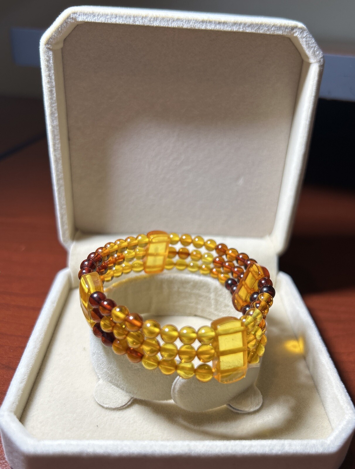 Natural Baltic Gold Amber Rosary Mixed Amber Olive Bead Bracelet