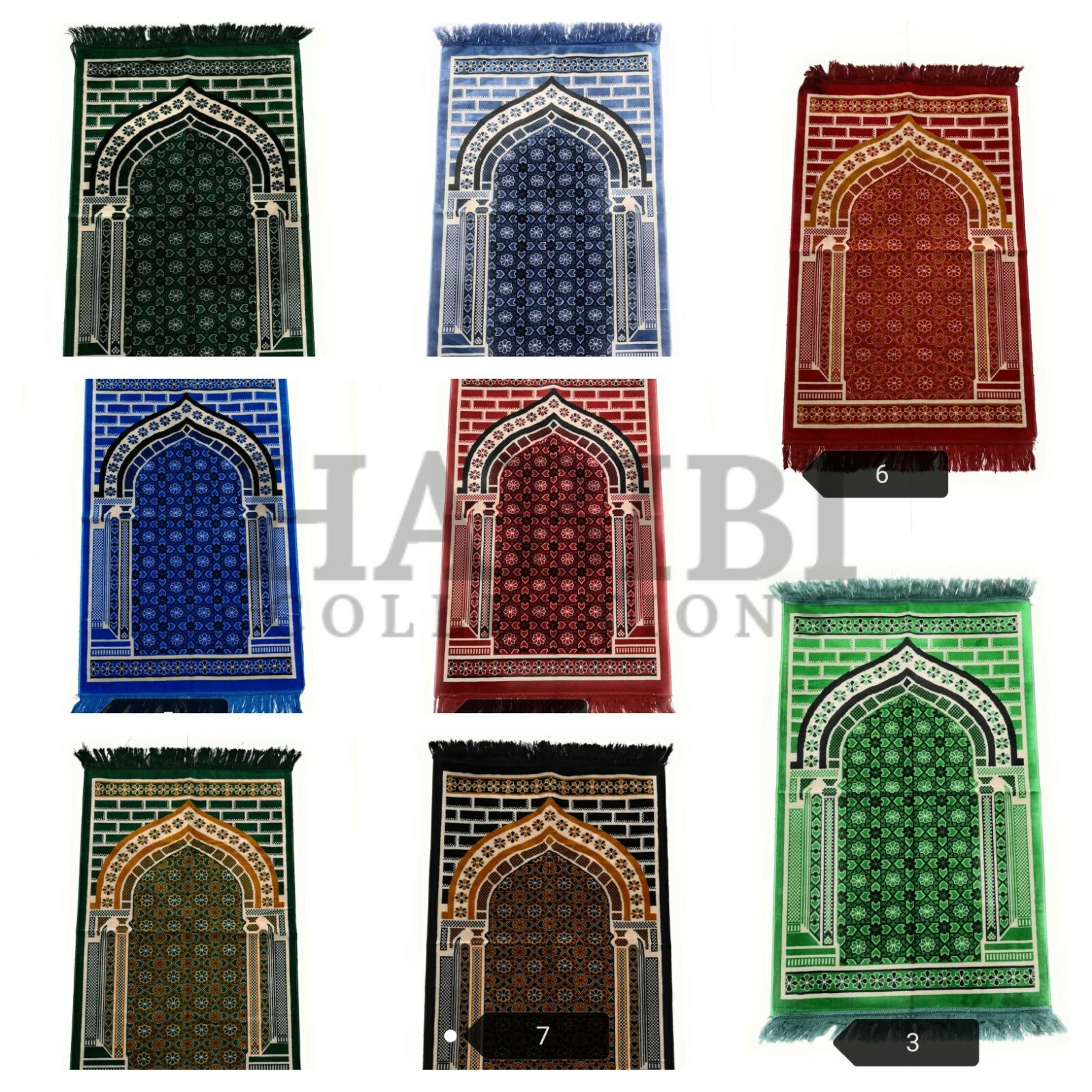 [MANY COLOURS] Adult Islamic Prayer Mat Jannamaz Musalla Nice Quality 475g