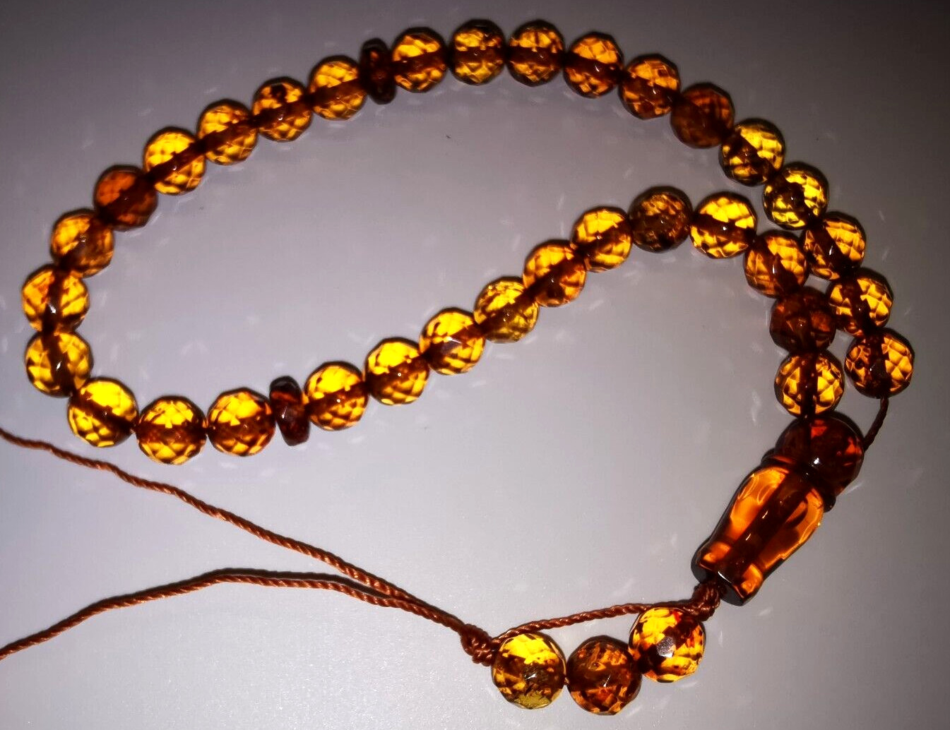 Vintage Genuine Amber Bernstein Baltic Rosary Islamic 33 Prayer Beads 6mm