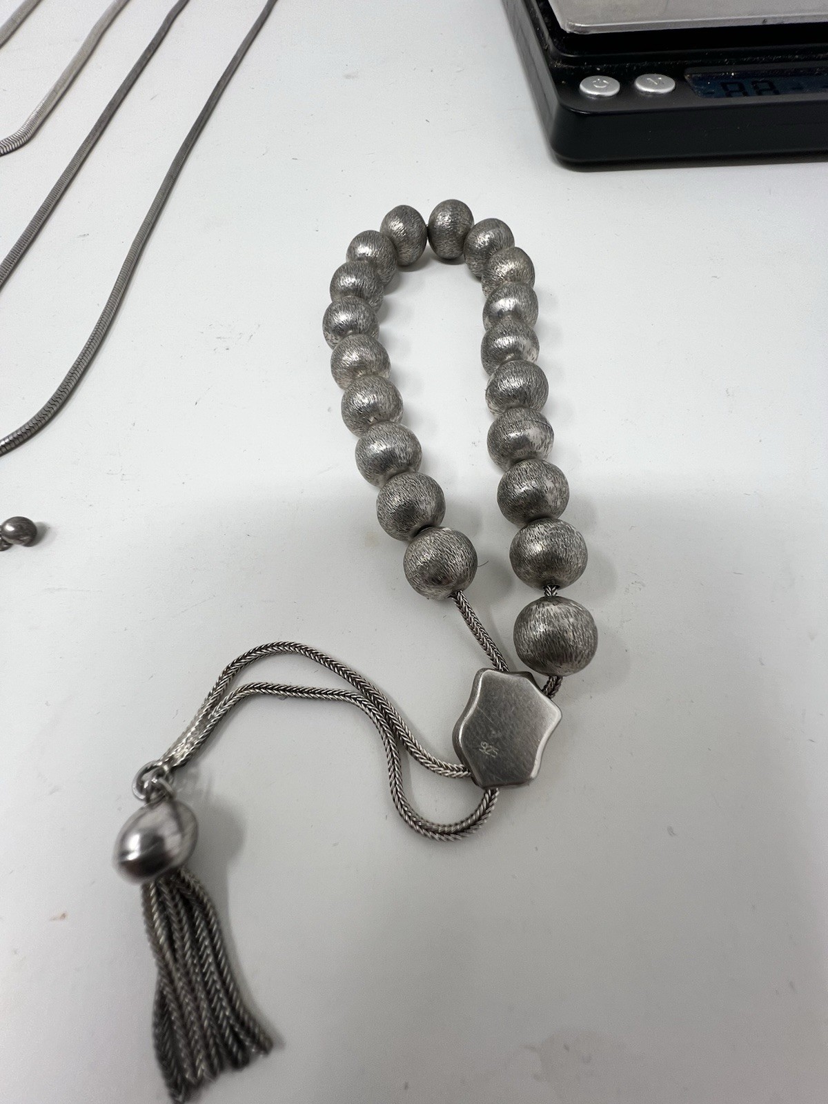 True Vintage 925 Sterling Silver Prayer Beads Rosary Tasbih Misbaha 23.76g