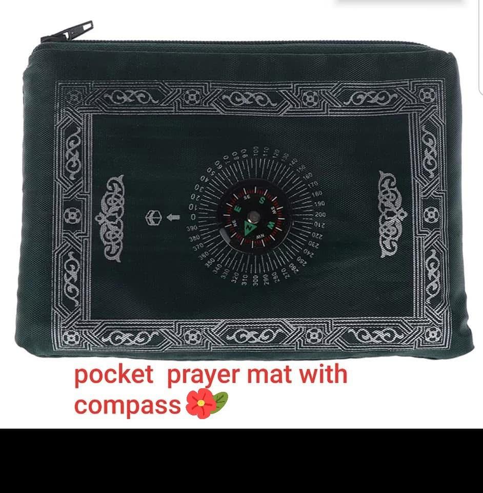 Pocket Travel Prayer Mat With Built in Compass