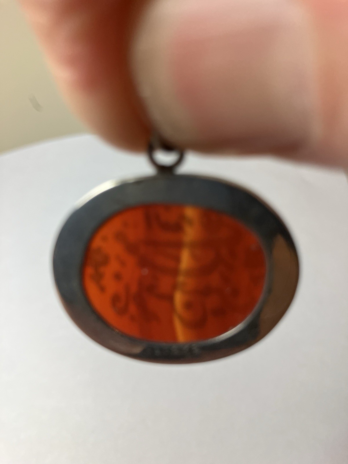 Islamic silver pendant talisman amulet Carved Carnelian Taweez Shea Quran Islam